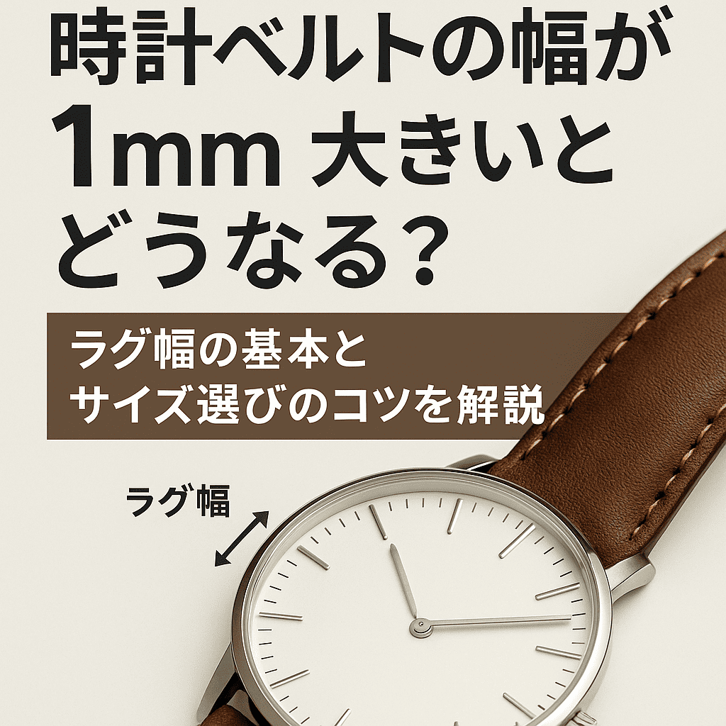 時計ベルトの幅が1mm大きいとどうなる？ラグ幅の基本とサイズ選びのコツを解説