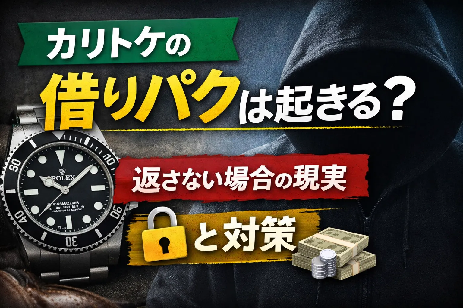 カリトケの借りパクは起きる？返さない場合の現実と対策