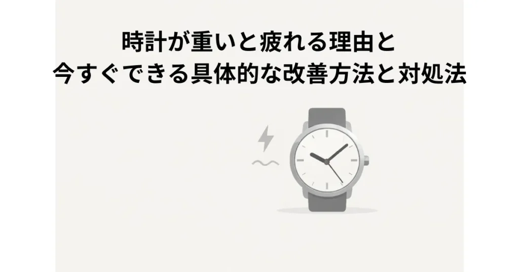 時計が重いと疲れる理由と今すぐできる具体的な改善方法と対処法の画像