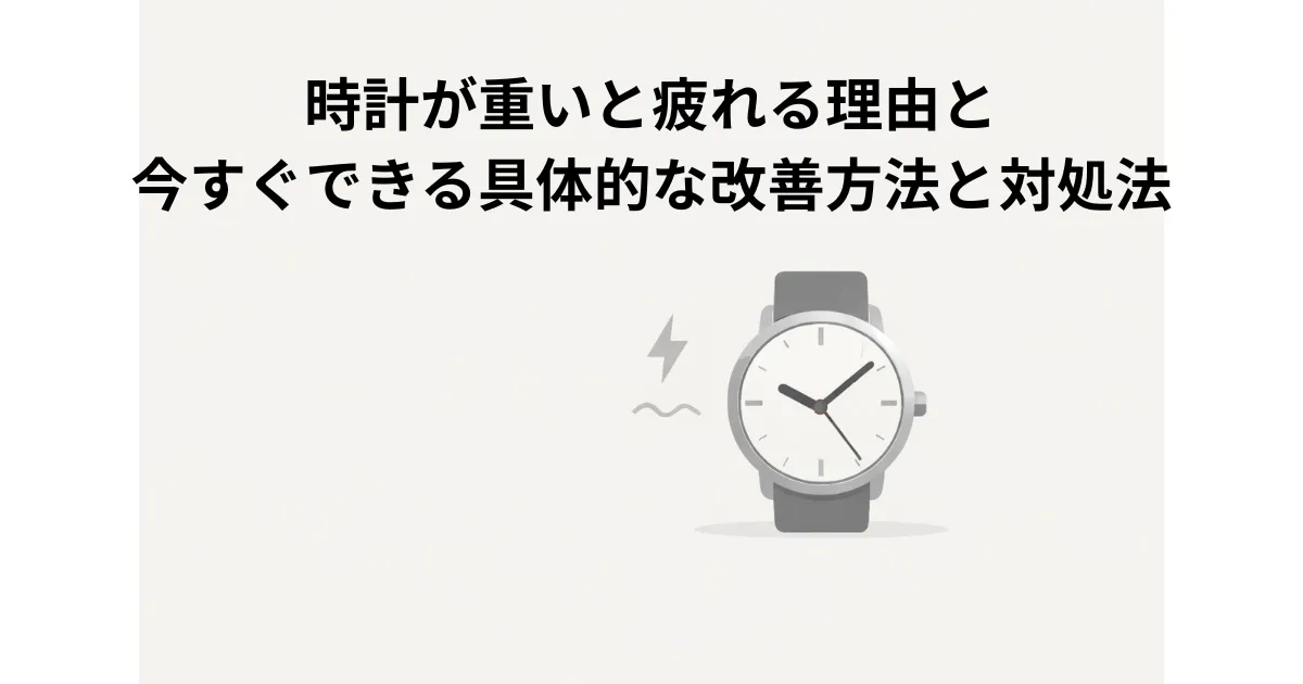 時計が重いと疲れる理由と今すぐできる具体的な改善方法と対処法の画像